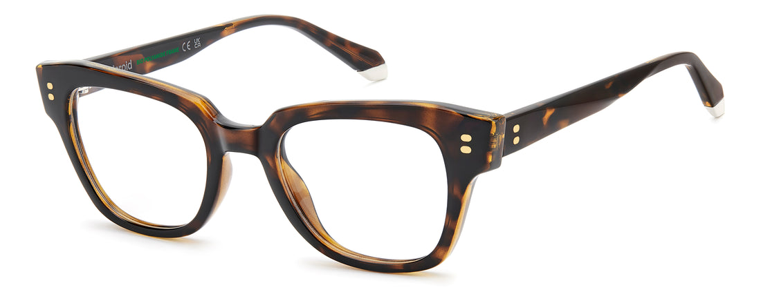Brillen polaroid pld d623 086 havana cat eye femenino maat 48mm - Hoofdaanzicht