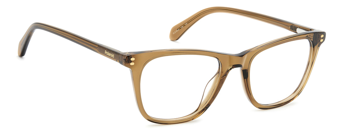 Brillen polaroid pld d634 10a beige rectangular masculino maat 51mm - Detailaanzicht