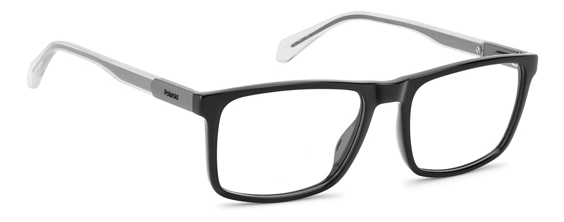 Brillen polaroid pld d636 807 negro rectangular masculino maat 55mm - Detailaanzicht