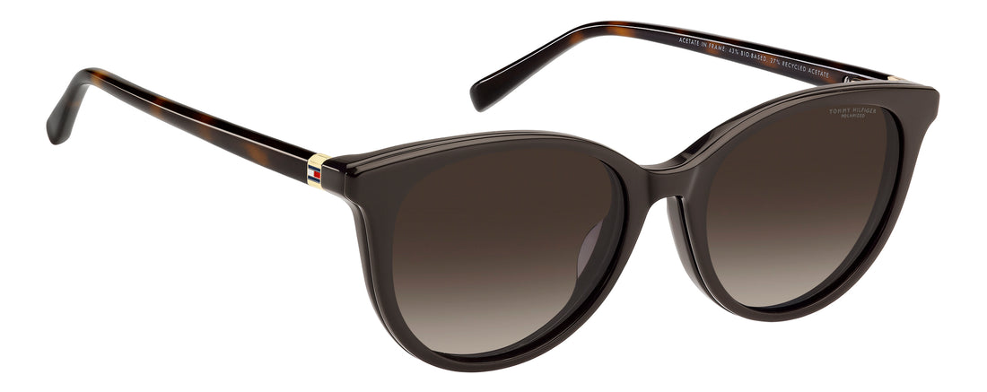 Solglasögon tommy hilfiger th 2395/c 09q la marron cat eye femenino storlek 52mm - Detaljvy