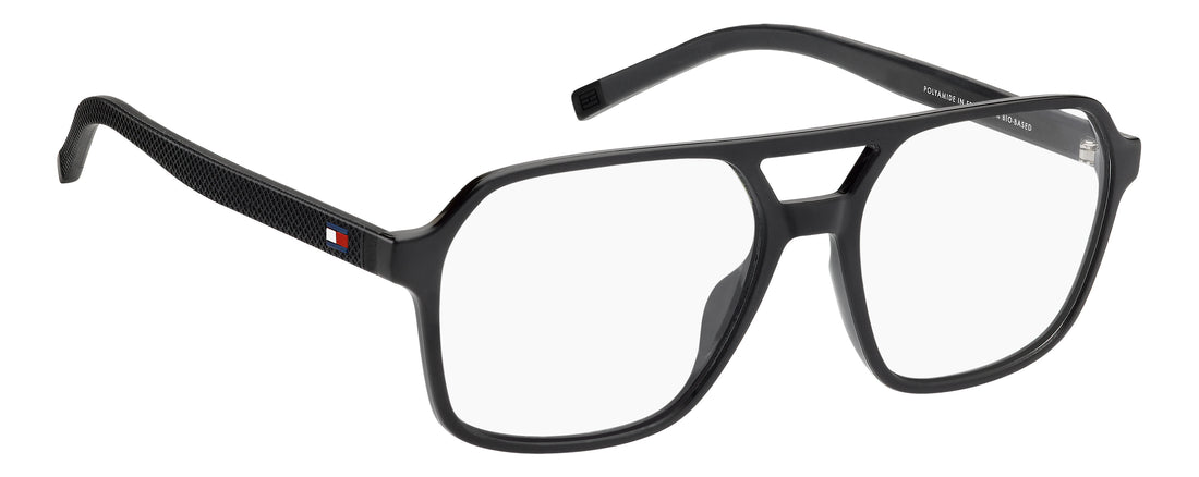 Prescription glasses tommy hilfiger th 2379 807 negro rectangular masculino size 56mm - Detailed view