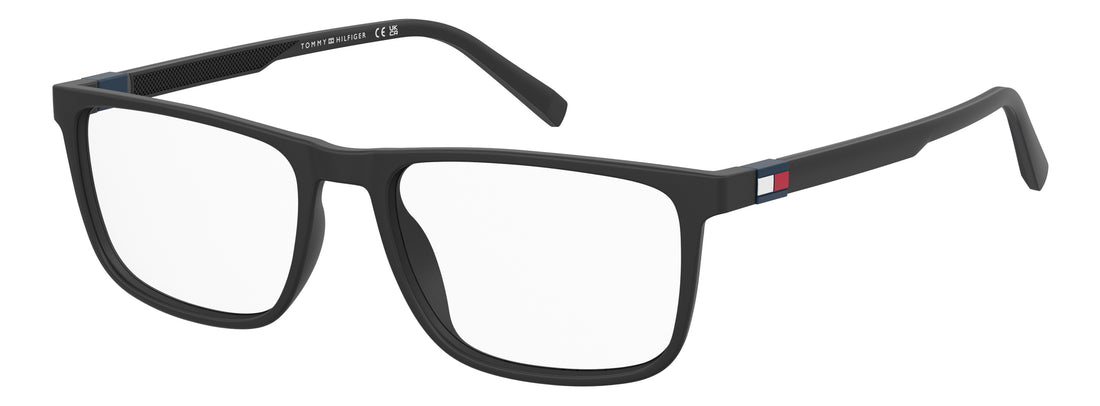 Prescription glasses tommy hilfiger th 2382 807 negro rectangular masculino size 55mm - Main view