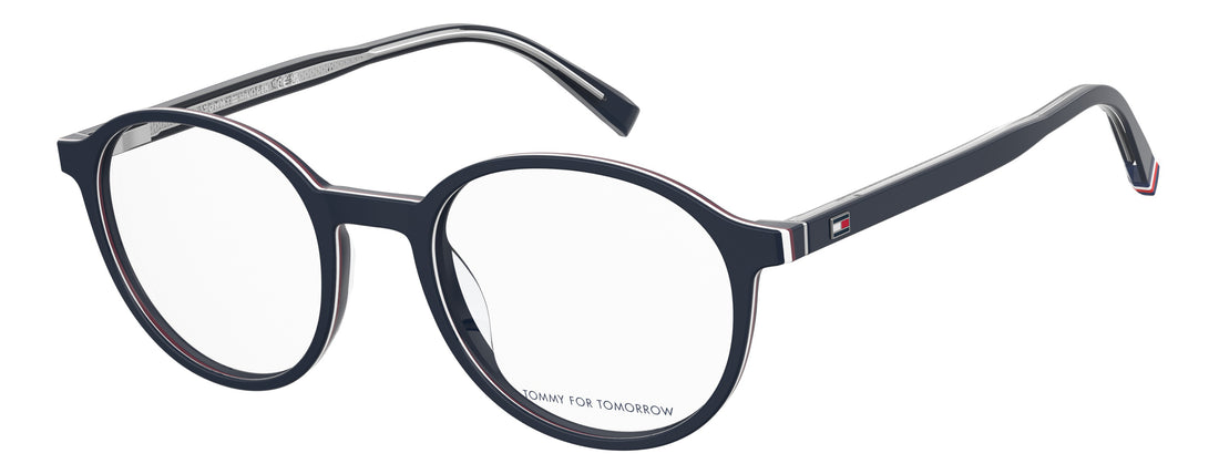 Prescription glasses tommy hilfiger th 2392 pjp azul rectangular masculino size 51mm - Main view
