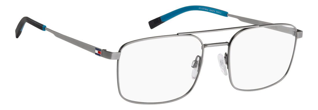 Prescription glasses tommy hilfiger th 2386 r81 plateado rectangular masculino size 56mm - Detailed view