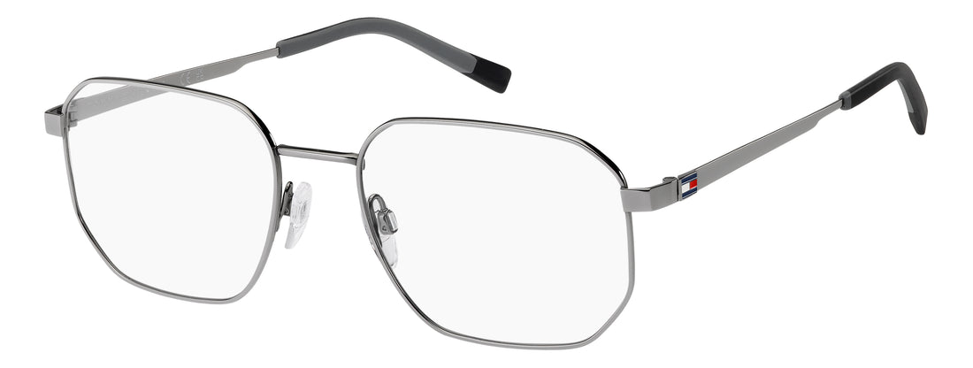 Prescription glasses tommy hilfiger th 2387 6lb plateado rectangular masculino size 54mm - Main view