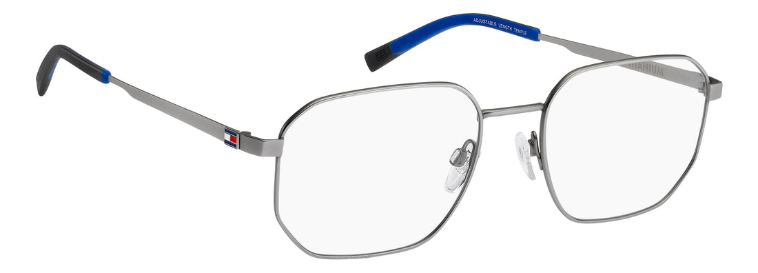 Prescription glasses tommy hilfiger th 2387 r81 plateado rectangular masculino size 54mm - Detailed view