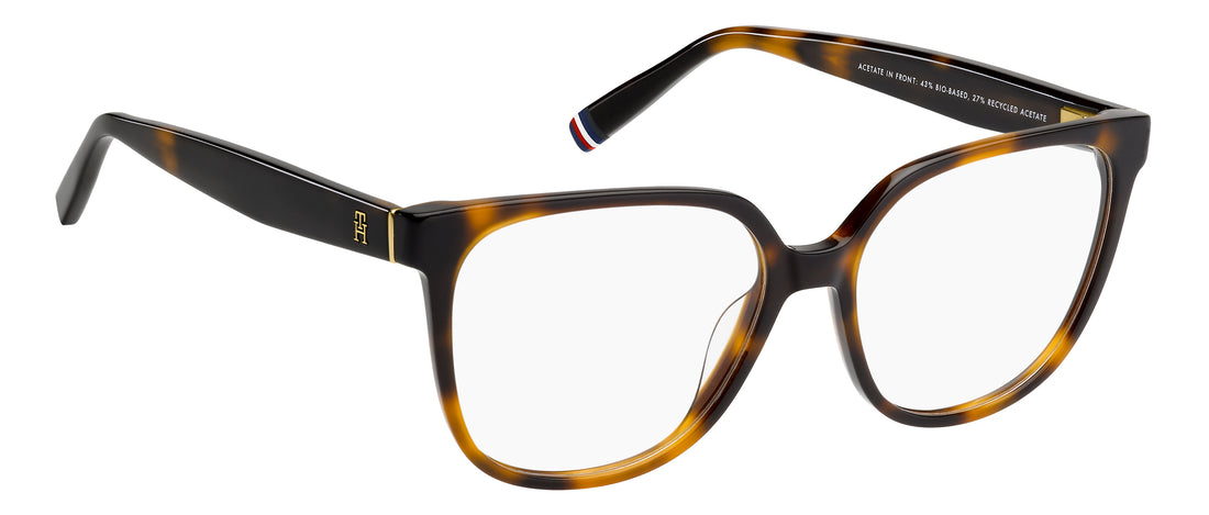 Prescription glasses tommy hilfiger th 2400 05l havana rectangular femenino size 54mm - Detailed view