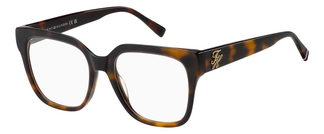 Prescription glasses tommy hilfiger th 2405 05l havana square femenino size 52mm - Main view