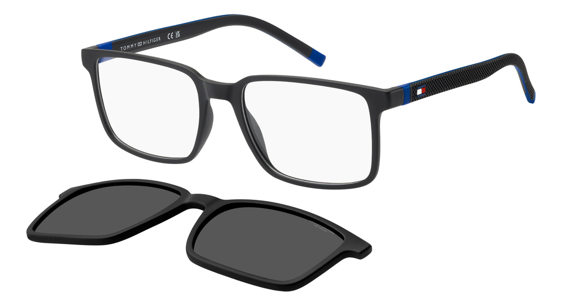 Solglasögon tommy hilfiger th 2377/c 003 m9 negro rectangular masculino storlek 54mm - Huvudvy