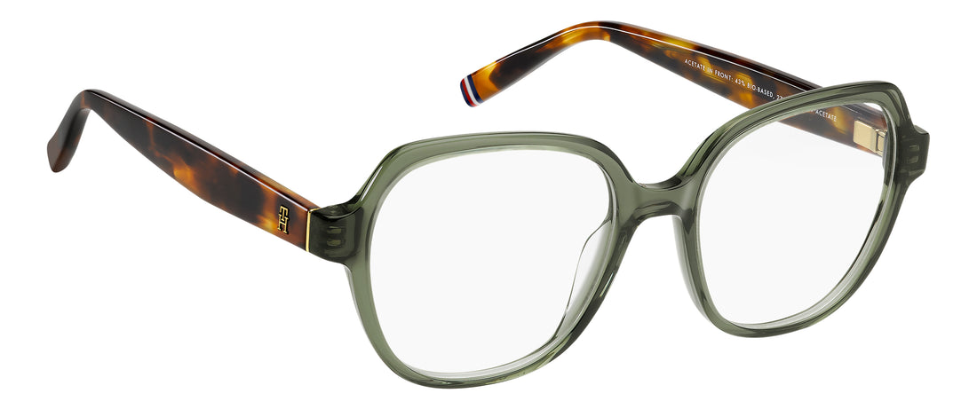 Dioptrijske naočale tommy hilfiger th 2401 1ed verde square femenino veličina 51mm - Detaljni prikaz