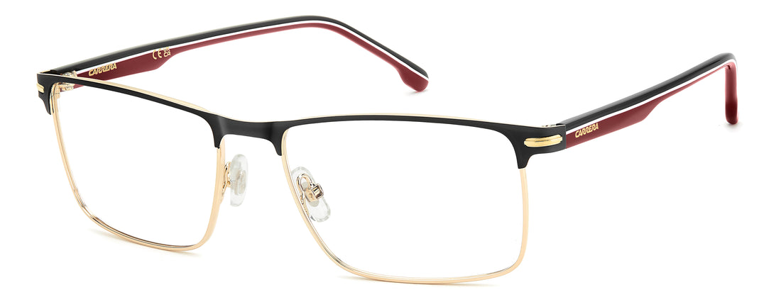 Glasögon carrera 394 w3j dorado rectangular masculino storlek 56mm - Huvudvy