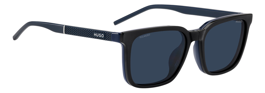 Okulary przeciwsłoneczne hugo hg 1421/g/c pjp c3 azul rectangular masculino rozmiar 55mm - Widok szczegółowy