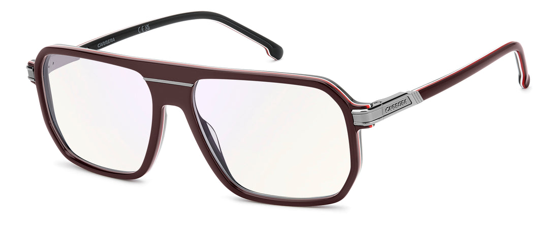 Briller carrera 1148 1lh 13 burdeos rectangular masculino størrelse 60mm - Hovedvisning