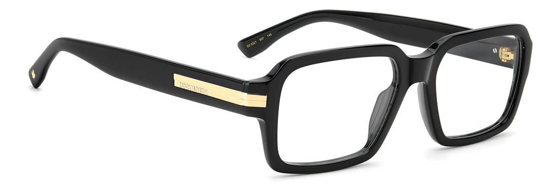 Gafas graduadas dsquared2 d2 0221 807 negro rectangular masculino talla 55mm - Vista de detalle