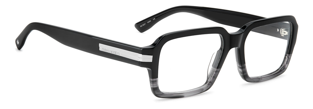 Gafas graduadas dsquared2 d2 0221 xow negro rectangular masculino talla 55mm - Vista de detalle