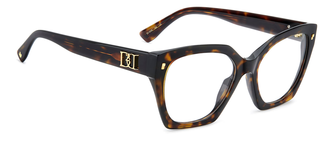 Gafas graduadas dsquared2 d2 0228 086 havana square femenino talla 54mm - Vista de detalle