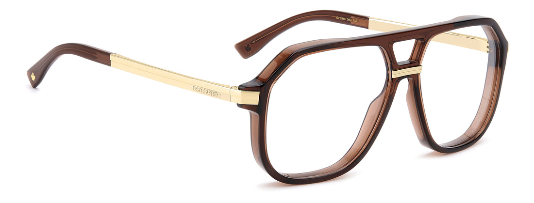 Gafas graduadas dsquared2 d2 0218 09q marron square masculino talla 58mm - Vista de detalle