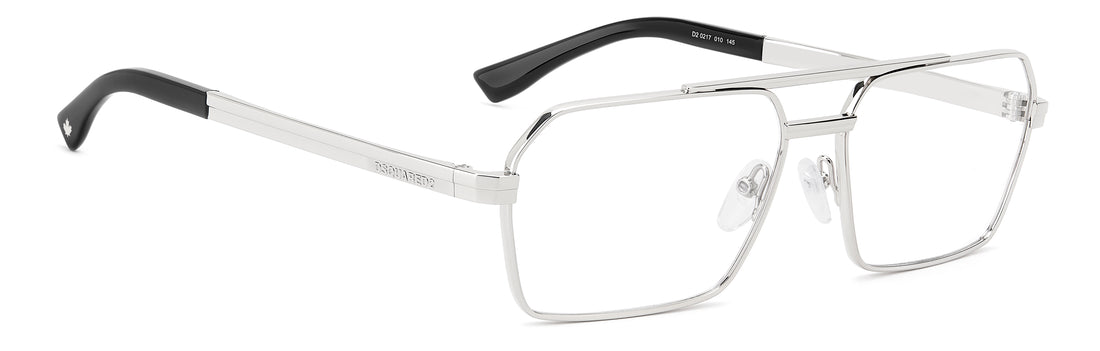 Gafas graduadas dsquared2 d2 0217 010 plateado rectangular masculino talla 59mm - Vista de detalle