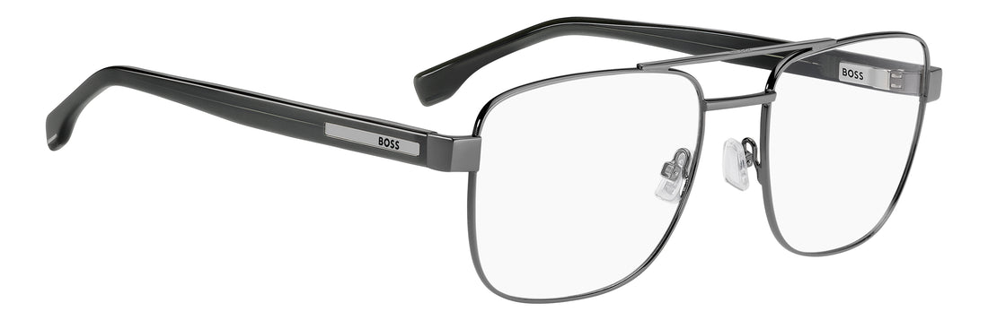 Glasögon hugo boss boss 1988 kj1 plateado rectangular masculino storlek 57mm - Detaljvy