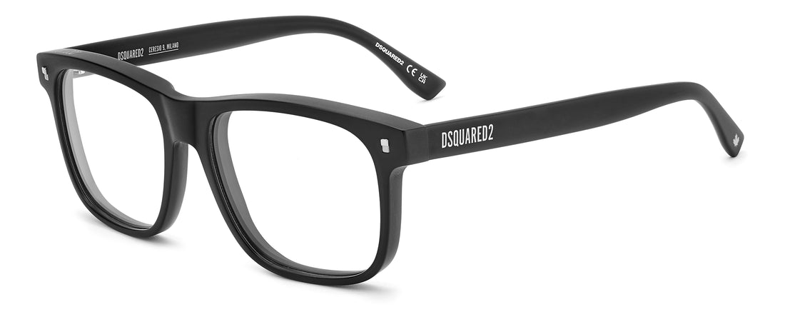 Gafas graduadas dsquared2 d2 0224 003 negro rectangular masculino talla 55mm - Vista principal