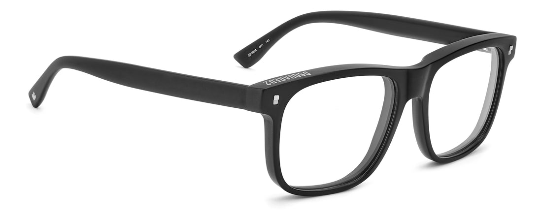 Gafas graduadas dsquared2 d2 0224 003 negro rectangular masculino talla 55mm - Vista de detalle