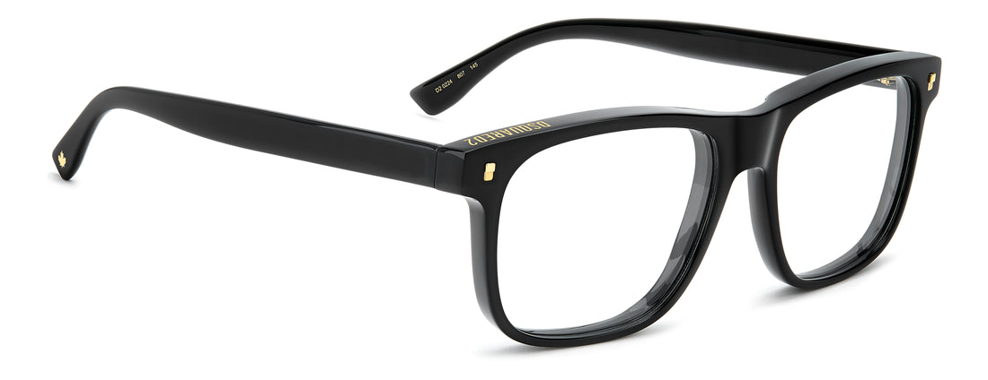 Gafas graduadas dsquared2 d2 0224 807 negro rectangular masculino talla 55mm - Vista de detalle