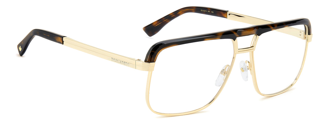 Gafas graduadas dsquared2 d2 0215 2ik havana rectangular masculino talla 60mm - Vista de detalle