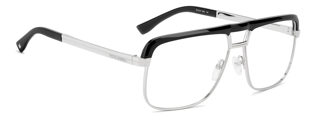 Gafas graduadas dsquared2 d2 0215 bsc negro rectangular masculino talla 60mm - Vista de detalle