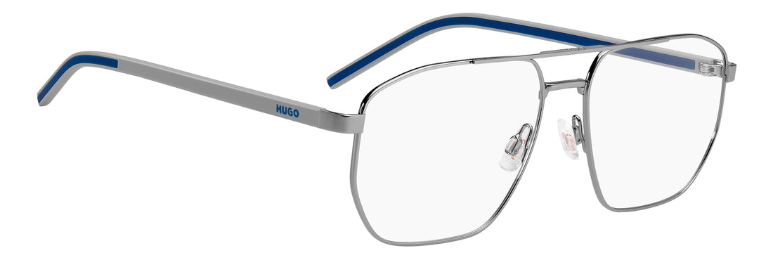 Brillen hugo hg 1436 6lb plateado rectangular masculino größe 58mm - Detailansicht