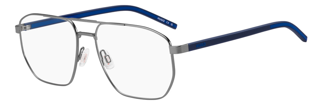 Brillen hugo hg 1436 r81 plateado rectangular masculino größe 58mm - Hauptansicht