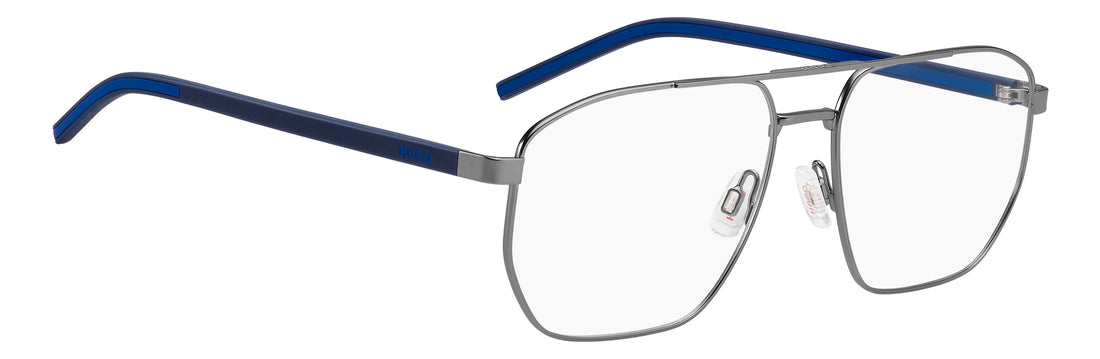 Brillen hugo hg 1436 r81 plateado rectangular masculino größe 58mm - Detailansicht