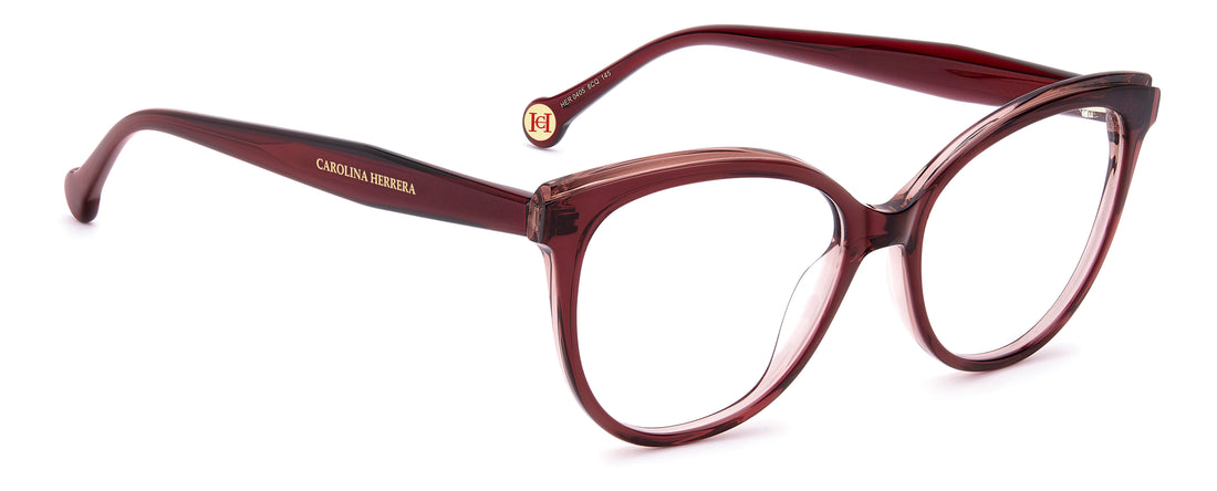 Briller carolina herrera her 0405 8cq rojo cat eye femenino størrelse 53mm - Detaljeret visning