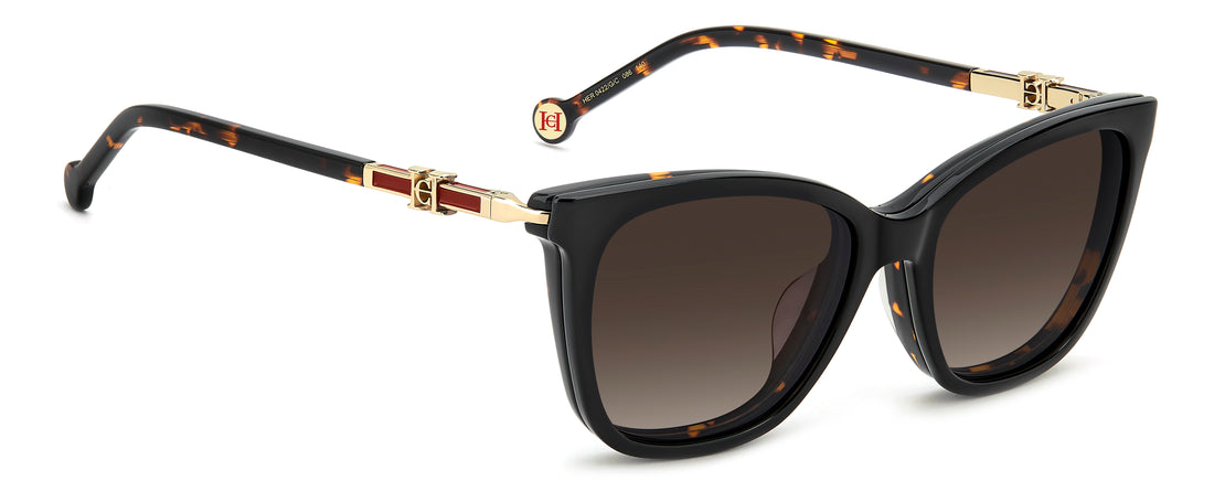 Solglasögon carolina herrera her 0422/g/c 086 la havana rectangular femenino storlek 54mm - Detaljvy