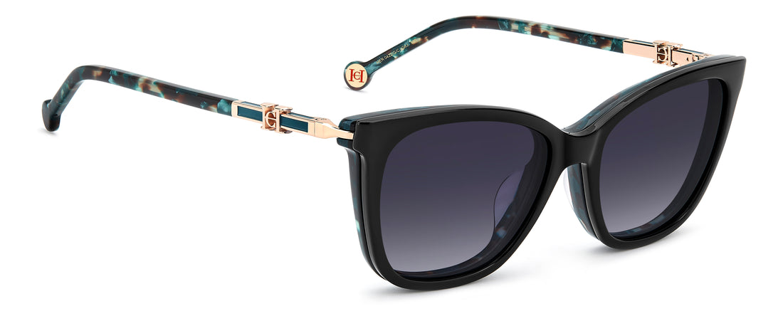 Solglasögon carolina herrera her 0422/g/c g8j wj verde rectangular femenino storlek 54mm - Detaljvy