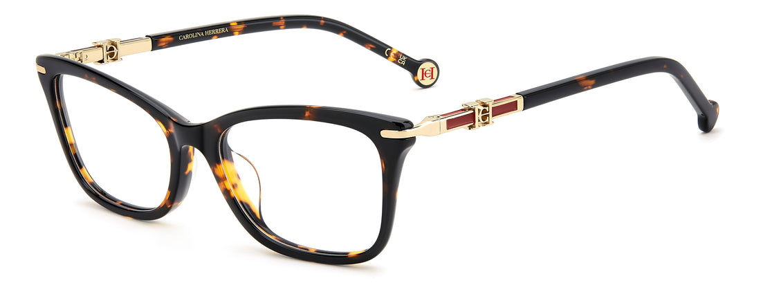 Briller carolina herrera her 0423/g 086 havana rectangular femenino størrelse 53mm - Hovedvisning