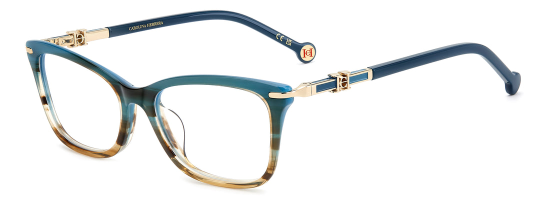 Briller carolina herrera her 0423/g rfd verde rectangular femenino størrelse 53mm - Hovedvisning