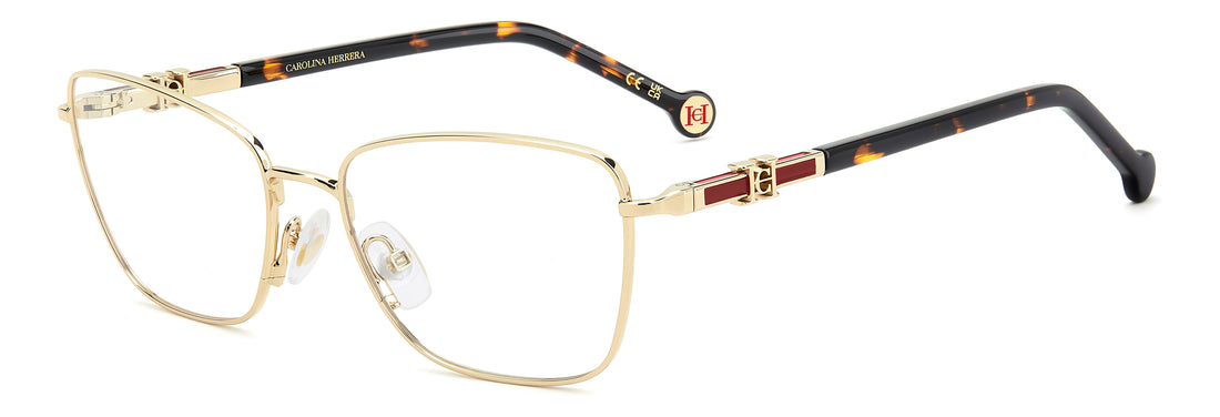 Briller carolina herrera her 0424 j5g dorado rectangular femenino størrelse 55mm - Hovedvisning