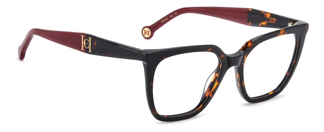 Briller carolina herrera her 0418 086 havana rectangular femenino størrelse 53mm - Detaljeret visning