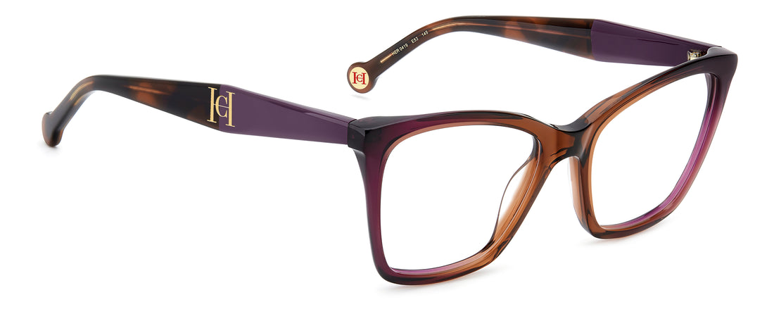 Briller carolina herrera her 0419 e53 violeta rectangular femenino størrelse 53mm - Detaljeret visning