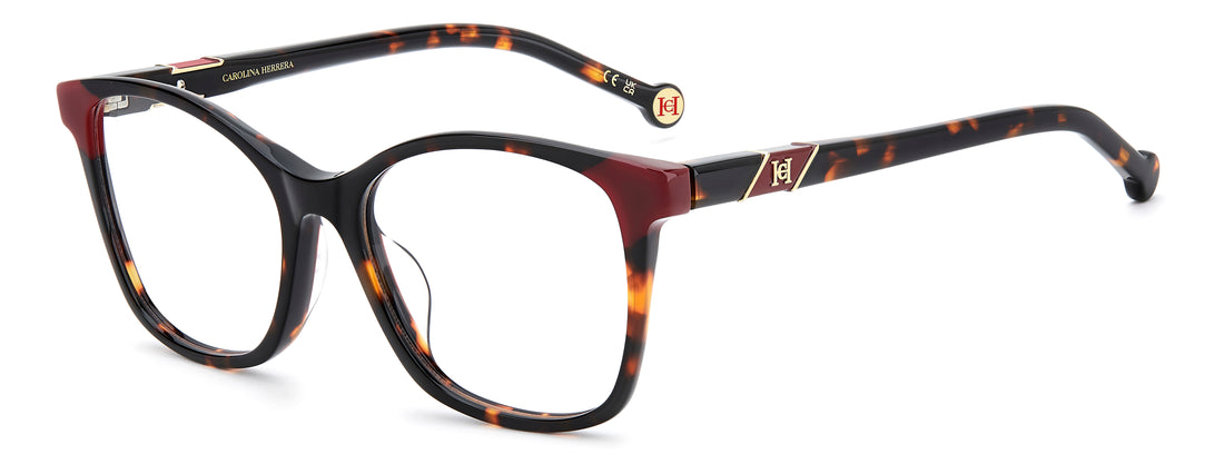 Briller carolina herrera her 0431/g 086 havana rectangular femenino størrelse 53mm - Hovedvisning