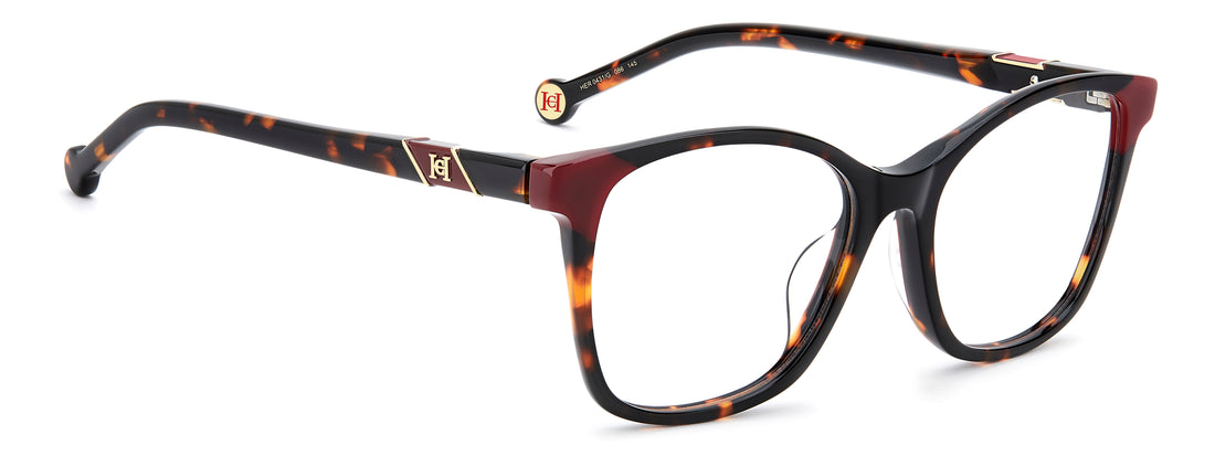 Briller carolina herrera her 0431/g 086 havana rectangular femenino størrelse 53mm - Detaljeret visning