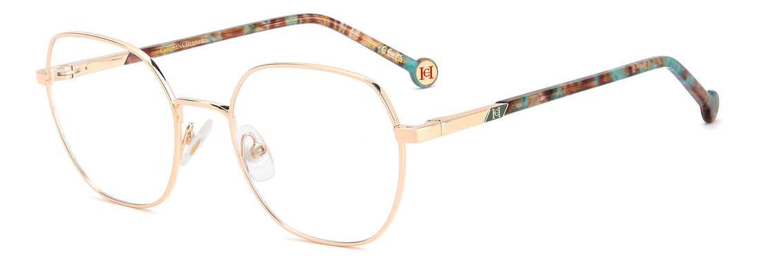 Briller carolina herrera her 0433 ddb dorado rectangular femenino størrelse 52mm - Hovedvisning