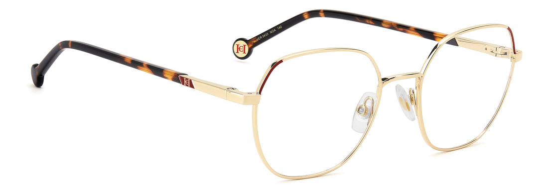 Briller carolina herrera her 0433 noa dorado rectangular femenino størrelse 52mm - Detaljeret visning