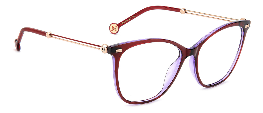 Briller carolina herrera her 0425 qb5 burdeos rectangular femenino størrelse 54mm - Detaljeret visning