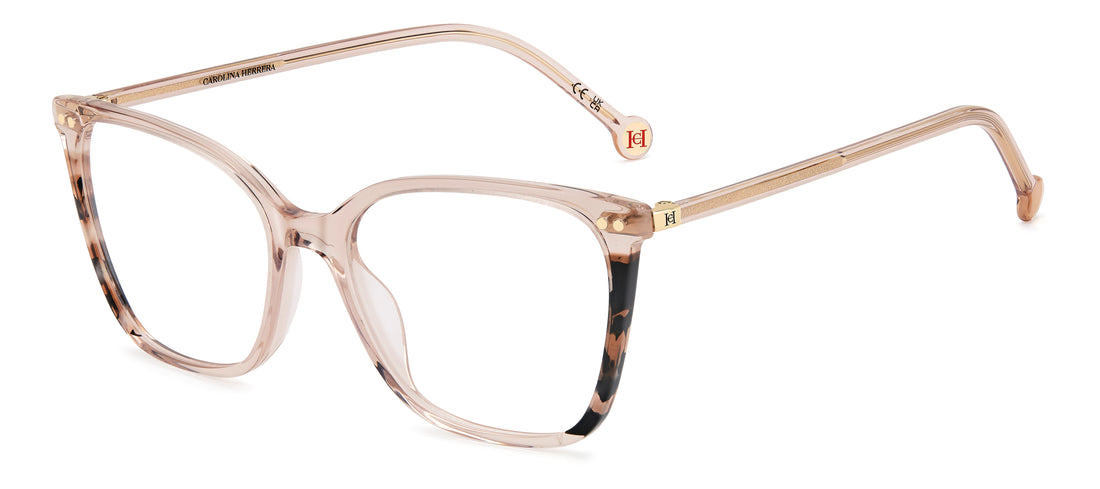 Briller carolina herrera her 0434 fwm beige rectangular femenino størrelse 54mm - Hovedvisning