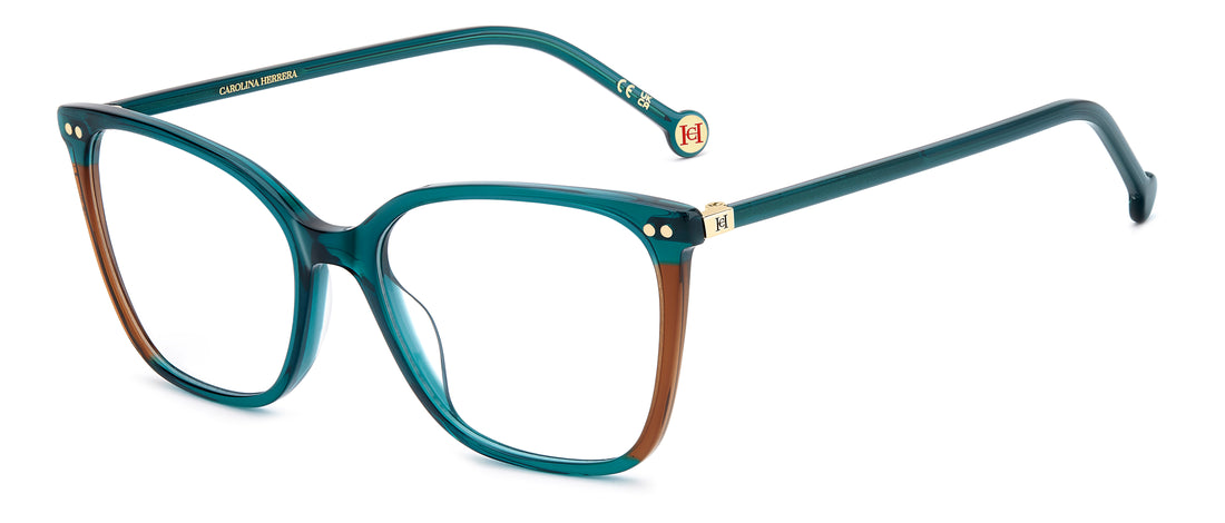Briller carolina herrera her 0434 zi9 verde rectangular femenino størrelse 54mm - Hovedvisning