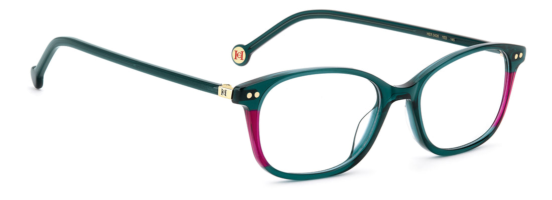 Briller carolina herrera her 0435 1ed verde rectangular femenino størrelse 52mm - Detaljeret visning