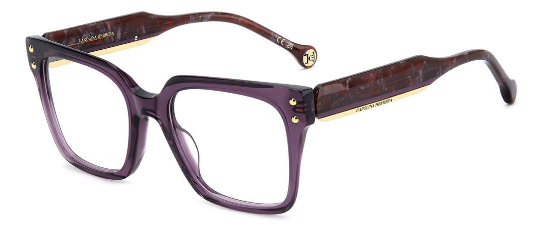 Briller carolina herrera her 0413 0t7 morado rectangular femenino størrelse 51mm - Hovedvisning