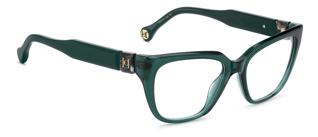 Briller carolina herrera her 0415 1ed verde rectangular femenino størrelse 53mm - Detaljeret visning