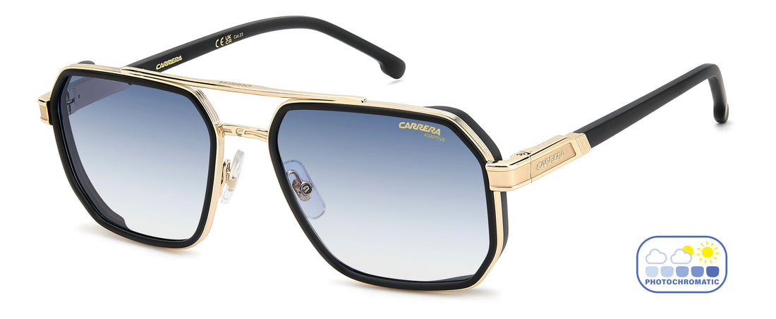 Solbriller carrera 1069/s 003 7q negro rectangular masculino størrelse 58mm - Hovedvisning